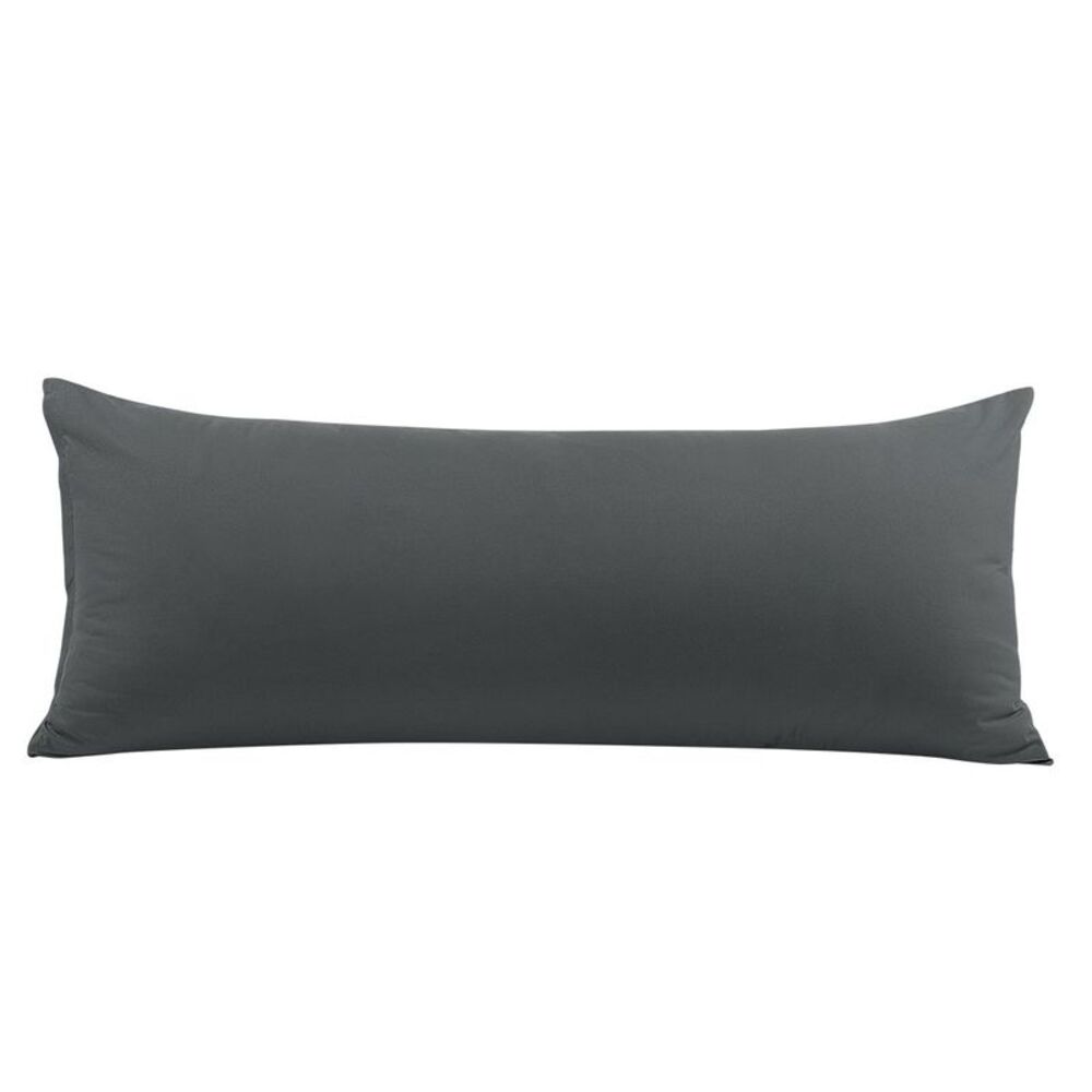 Body Pillowcase with Zipper Closure Microfiber 20"x72" Grey